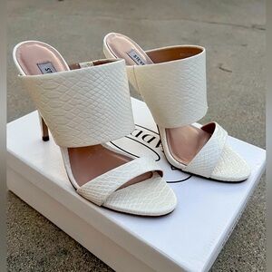 White Steve Madden mules